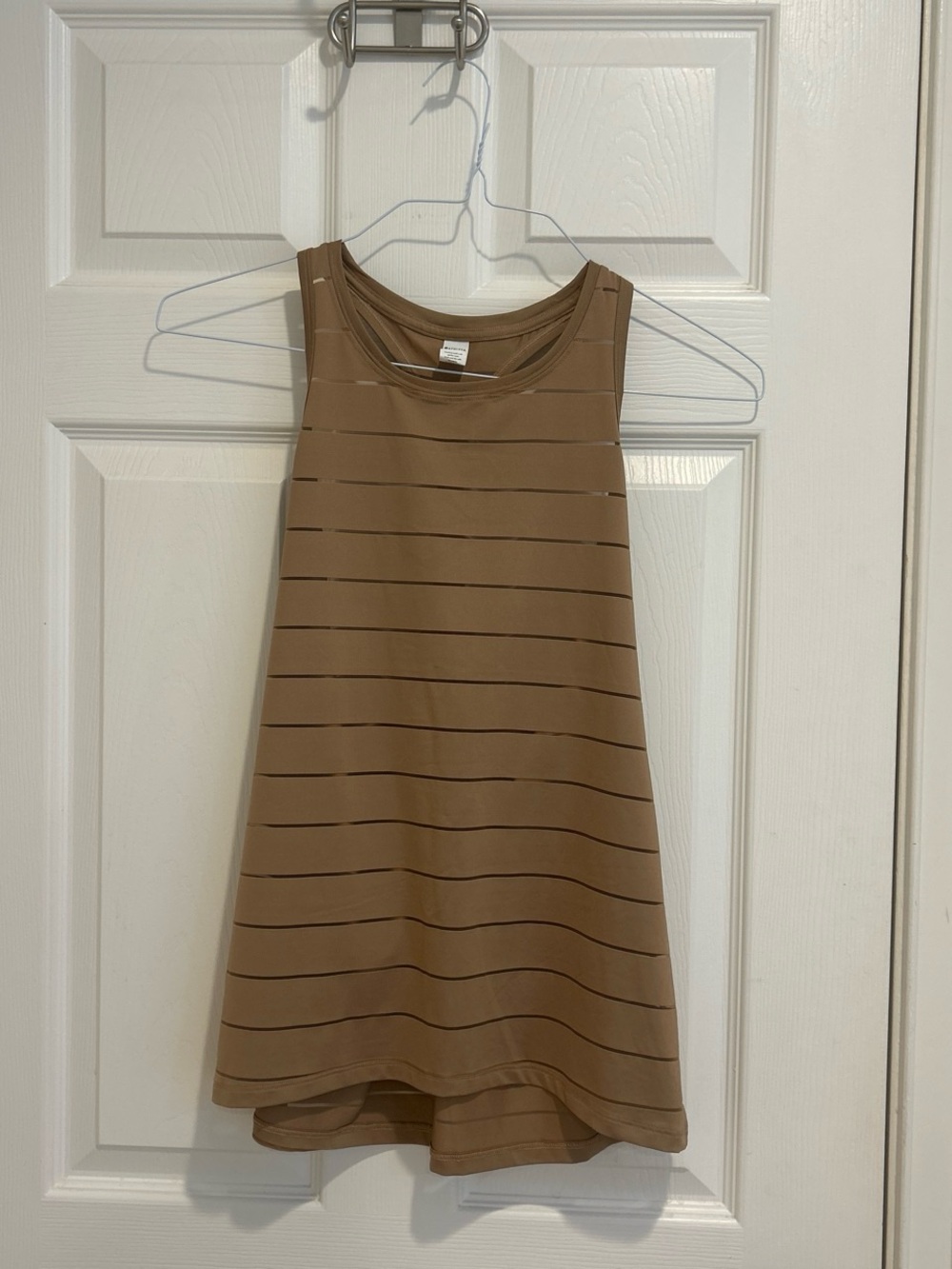 Athleta Brown Striped Tank Top